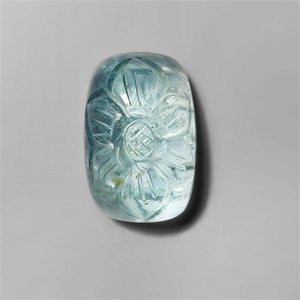 19 ct Sky Blue Topaz Mughal Carving 17X11X8 mm Natural From Sri Lanka