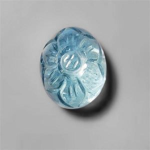 18 ct Sky Blue Topaz Mughal Carving 15X12X10 mm Natural From Sri Lanka
