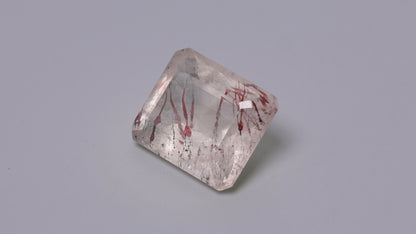 Lepidocrocite In Quartz Faceted