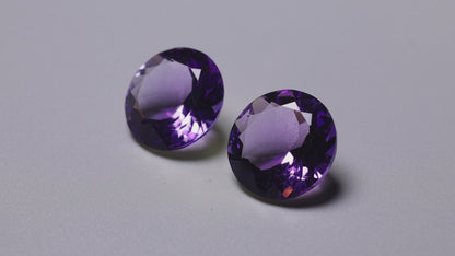 AAA Fine Amethysts Faceted Pair