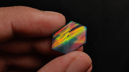 Rose Cut Aurora Opal Doublet