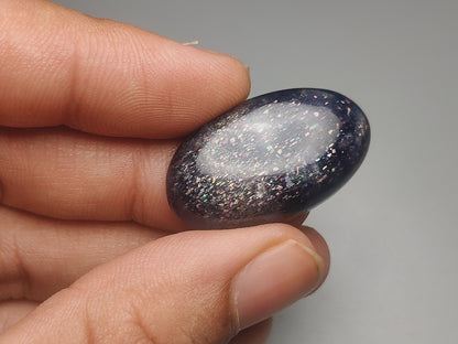 Bloodshot Iolite Sunstone Cabochon with Confetti