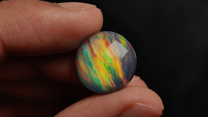 Rose Cut Aurora Opal Doublet