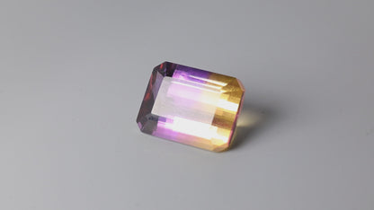 Rare Large Faceted Ametrine AAA Perfect Bicolor