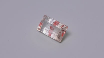 Lepidocrocite In Quartz Faceted