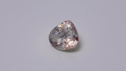 Lepidocrocite In Quartz Faceted