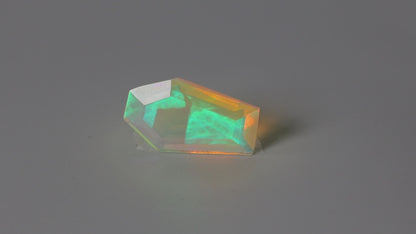 Step Faceted Ethiopian Opal Coffin
