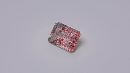 Lepidocrocite In Quartz Faceted