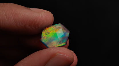 Rose Cut Aurora Opal Doublet