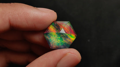Rose Cut Aurora Opal Doublet