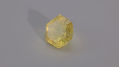 Faceted Clear Citrine Reverse Intaglio Fantasy Cut