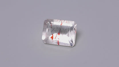 Lepidocrocite In Quartz Faceted