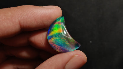 Aurora Opal Crescent Doublet