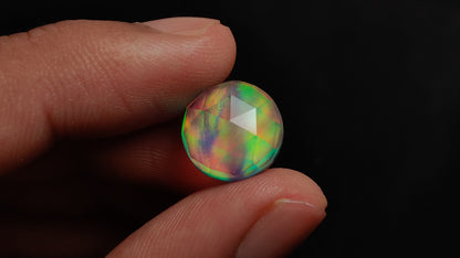 Rose Cut Aurora Opal Doublet