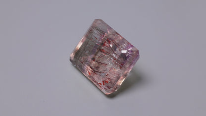 Lepidocrocite In Quartz Faceted