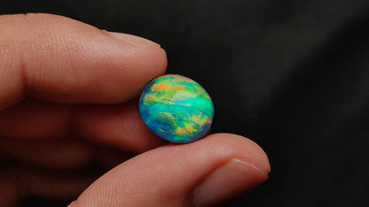 Rose Cut Aurora Opal Doublet