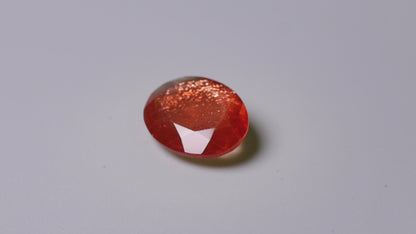 Deep Red Oregon Schiller Sunstone Faceted