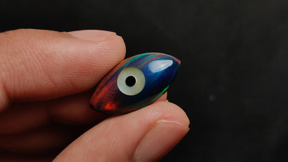 Mother Of Pearl Inlay Aurora Opal Evil Eye Carving