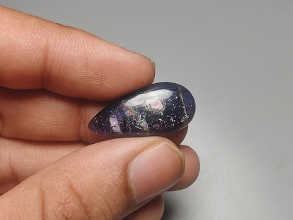 Bloodshot Iolite Sunstone Cabochon with Confetti