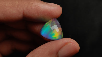 Rose Cut Aurora Opal Doublet