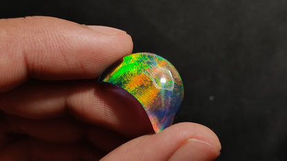 Aurora Opal Crescent Doublet