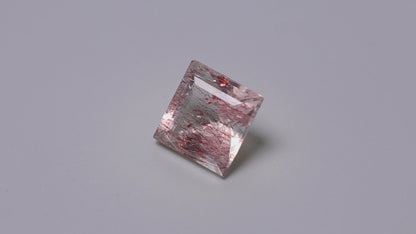 Lepidocrocite In Quartz Faceted