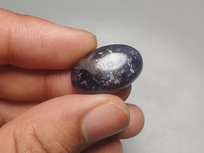 Bloodshot Iolite Sunstone Cabochon with Confetti