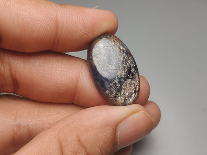 Bloodshot Iolite Sunstone Cabochon with Confetti