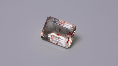 Lepidocrocite In Quartz Faceted
