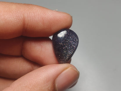 Bloodshot Iolite Sunstone Cabochon with Confetti