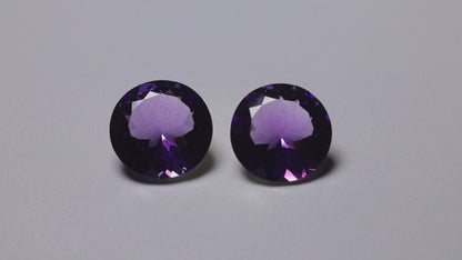 AAA Fine Amethysts Faceted Pair