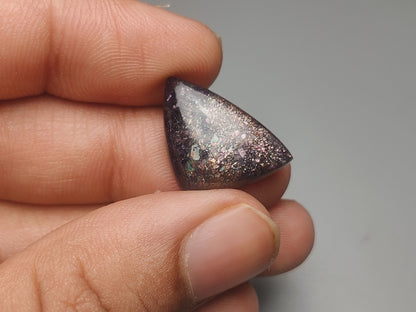 Bloodshot Iolite Sunstone Cabochon with Confetti