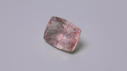 Lepidocrocite In Quartz Faceted