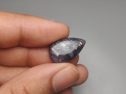 Bloodshot Iolite Sunstone Cabochon with Confetti