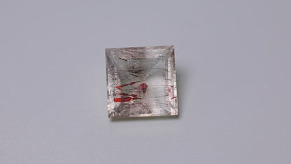 Lepidocrocite In Quartz Faceted