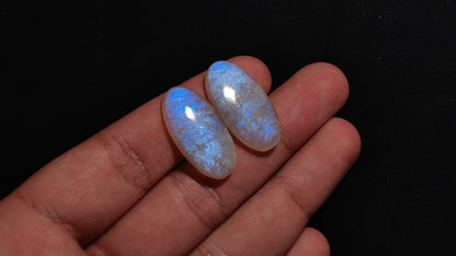 Russian Belomorite Moonstones Pair