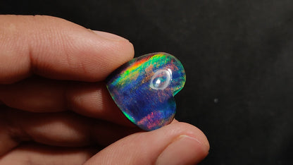 Aurora Opal Heart Doublet