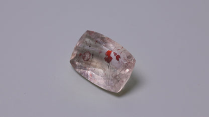 Lepidocrocite In Quartz Faceted
