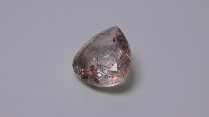 Lepidocrocite In Quartz Faceted