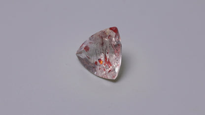 Lepidocrocite In Quartz Faceted