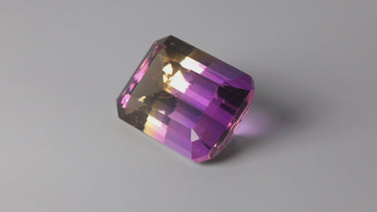 Rare Large Faceted Ametrine AAA Perfect Bicolor