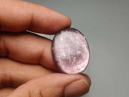 Gem Lepidolite Mica Cabochon Deep Purple