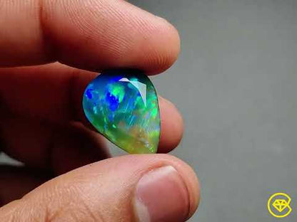 Faceted Ethiopian Black Opal