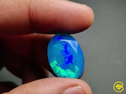 Faceted Ethiopian Black Opal