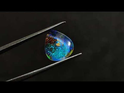 Monarch Opal Doublet Sterling Opal Cabochon
