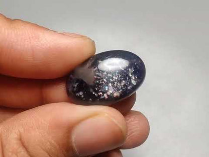 Bloodshot Iolite Sunstone Cabochon with Confetti