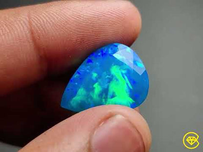 Faceted Ethiopian Black Opal
