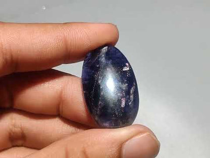 Bloodshot Iolite Sunstone Cabochon with Confetti