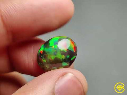 Ethiopian Black Opal Cabochon