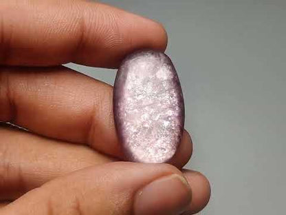 Gem Lepidolite Mica Cabochon Deep Purple